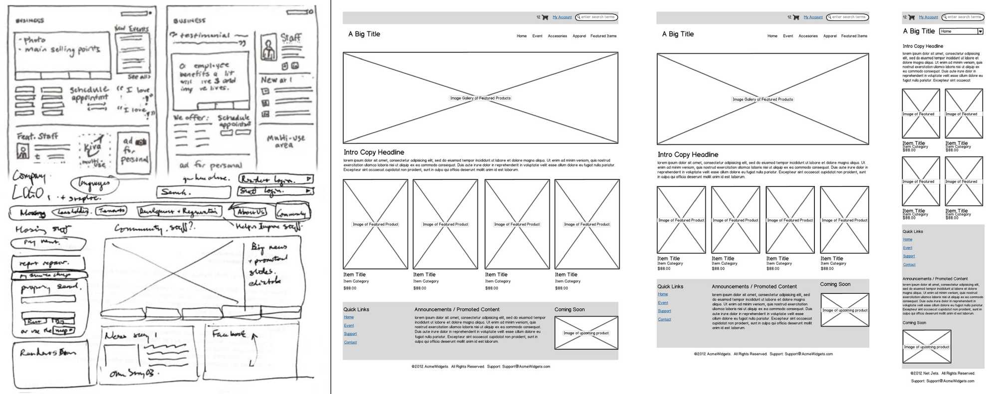 Some Sketches and Wireframes