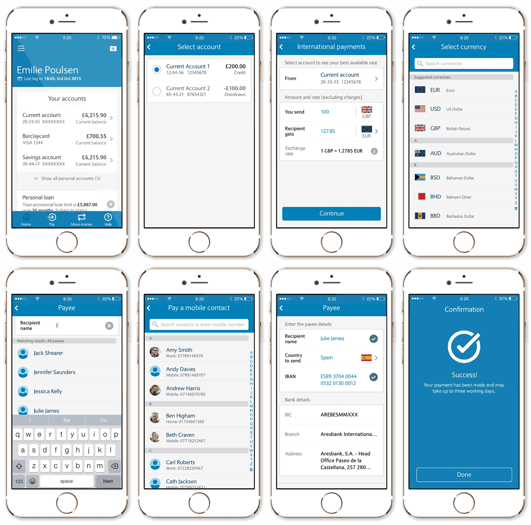 Final App Screen Designs